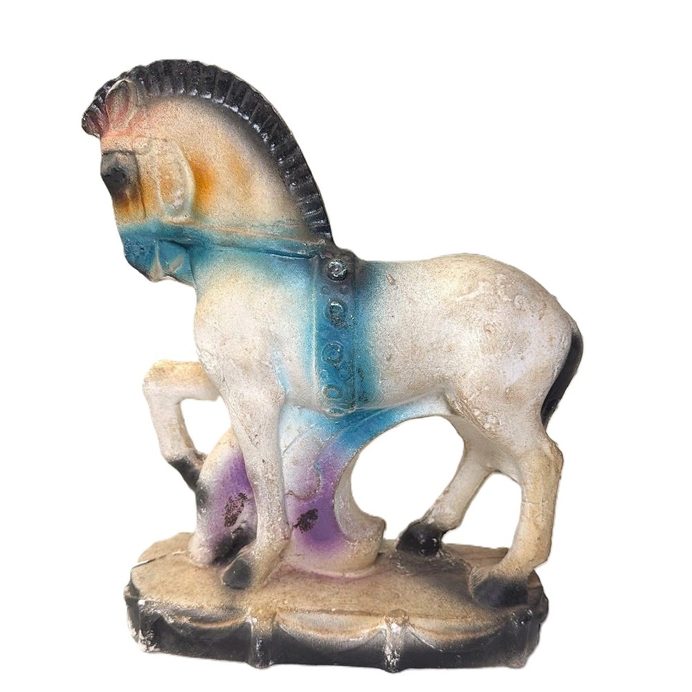 Vintage Regal Horse Chalkware Statue Household Decor Equine 10in